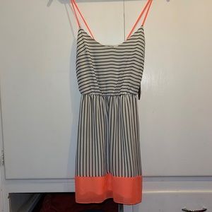 Pinstripe silky summer dress
